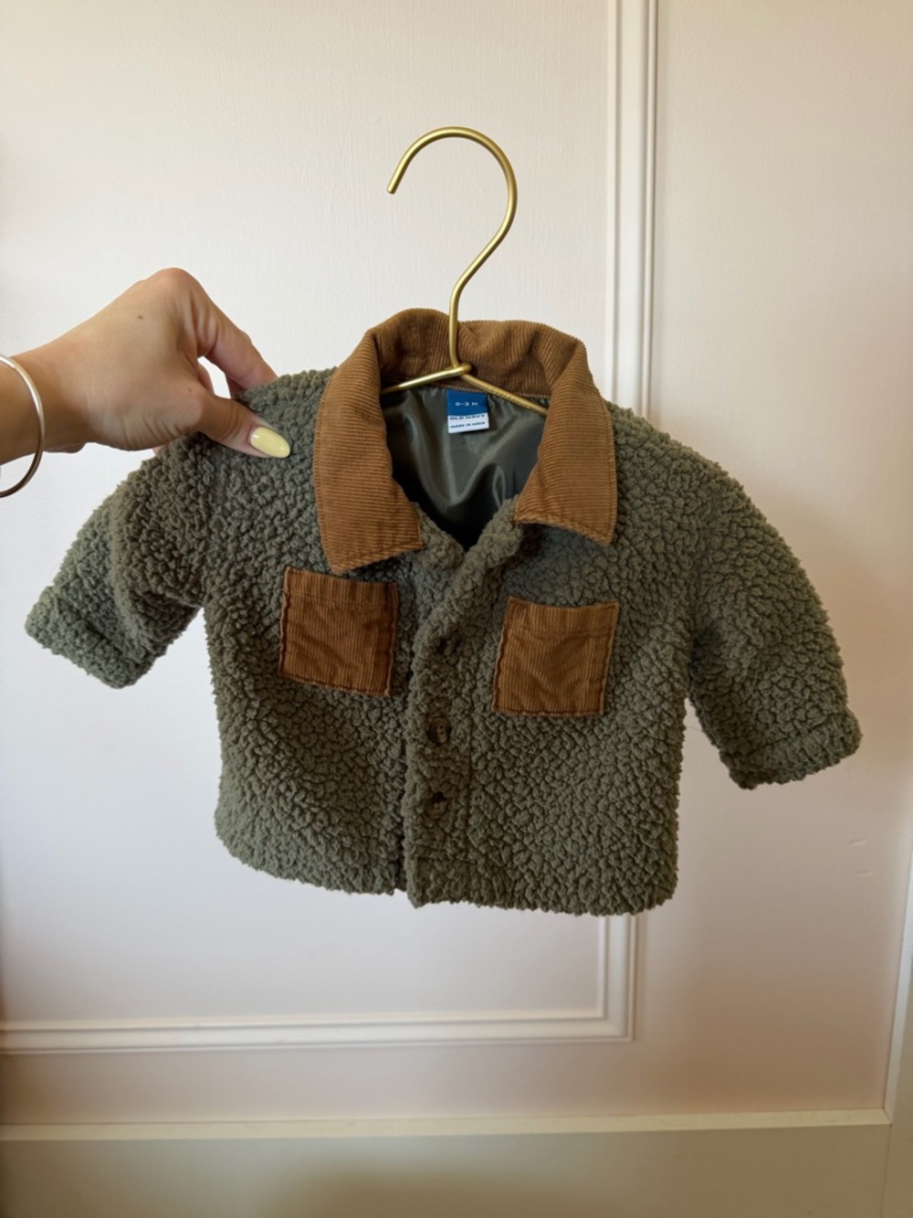 old navy baby sherpa corduroy jacket